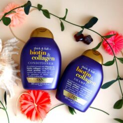 Bộ dầu gội xả mọc tóc Biotin Collagen Ogx Thick & Full Shampoo