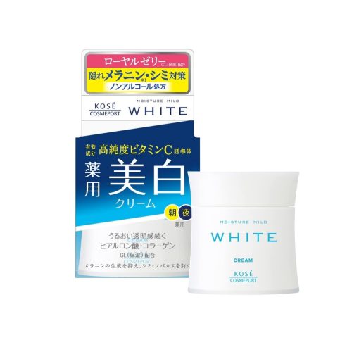 kem duong trang da kose moisture mild white 50g review