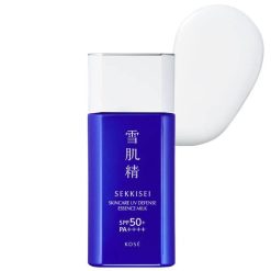 kose japan sekkisei skincare uv defense essence milk sunscreen 60g spf50 pa review