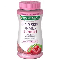 Nature s Bounty Optimal Solutions Hair Skin Nails with Biotin Gummies 220