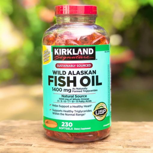 review vien uong dau ca kirkland wild alaskan fish oil