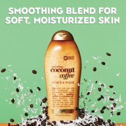 Sữa tắm tẩy da chết OGX Smoothing Coconut Coffee Scrub & Wash