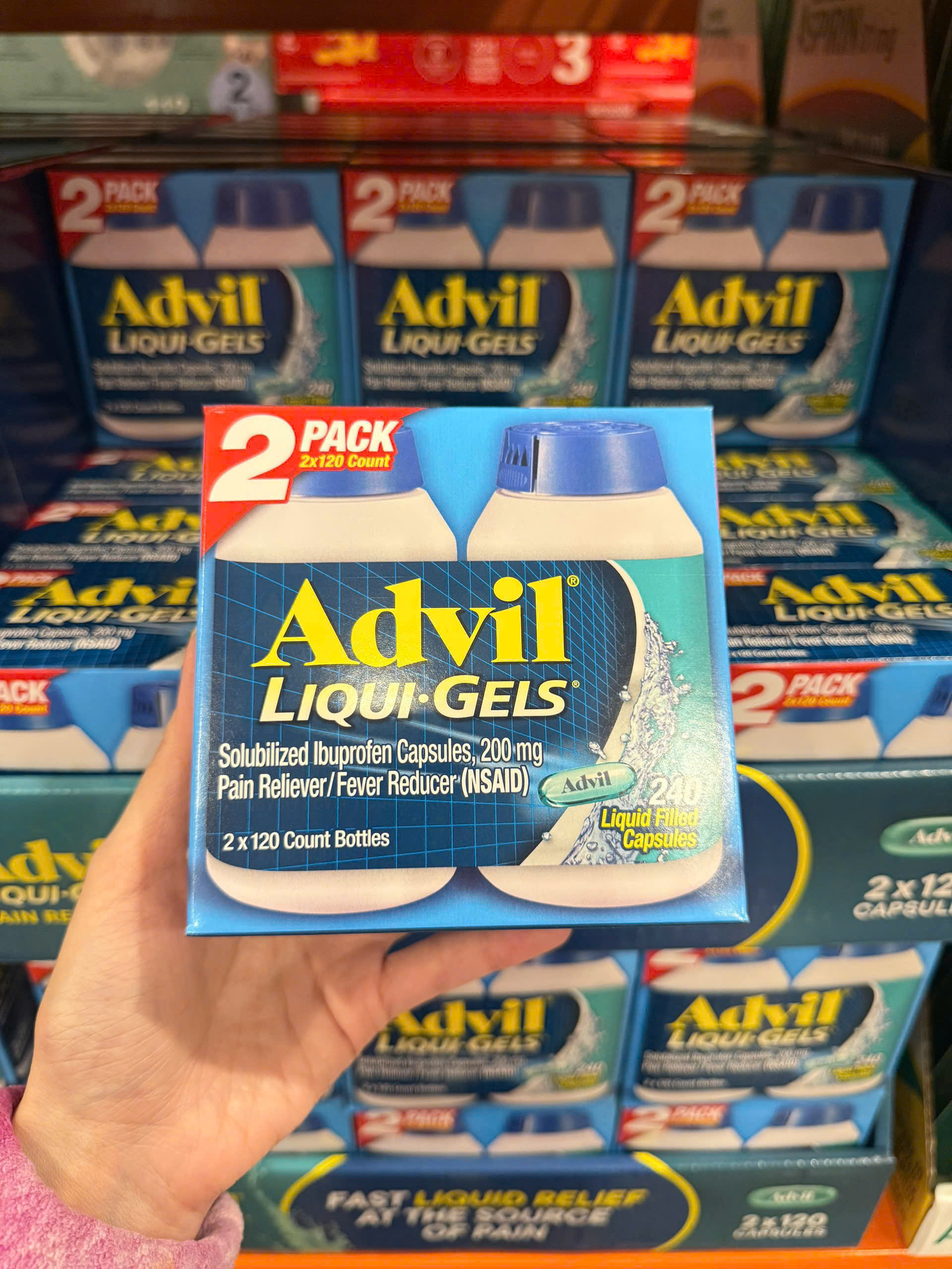 Viên nang hỗ trợ giảm đau hạ sốt Advil Liqui-Gels 200mg ibuprofen