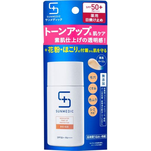 kem nen shiseido sunmedic medicated tone up protector spf50 pa beige