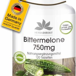 Viên uống mướp đắng HerbaDirekt Bittermelone 750mg