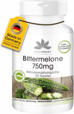 Viên uống mướp đắng HerbaDirekt Bittermelone 750mg