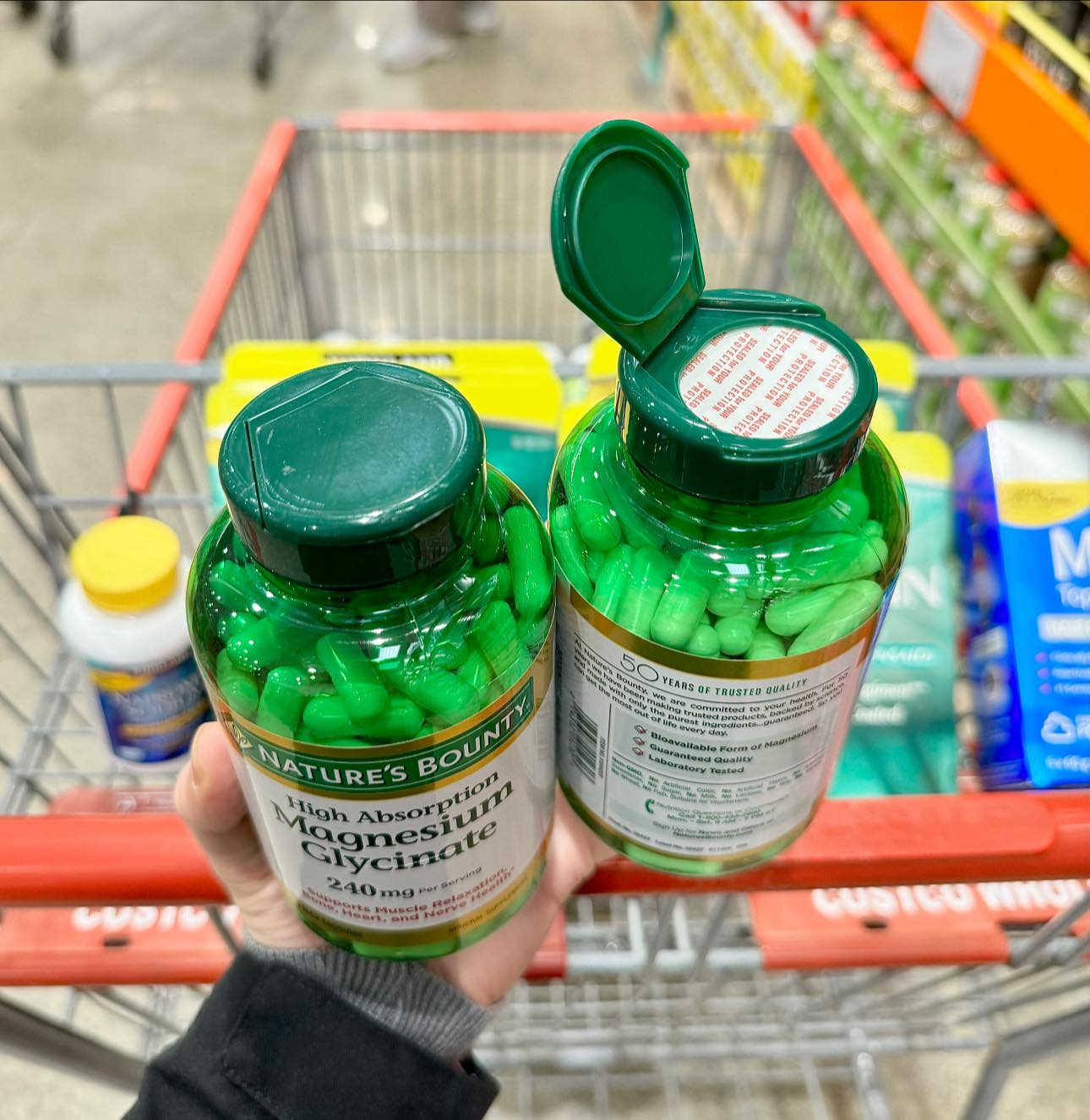 Viên uống hỗ trợ thư giãn cơ bắp Nature’s Bounty Magnesium Glycinate - Ảnh 4